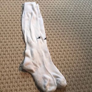 Used white adidas soccer socks
